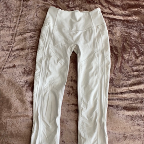 White Invigorate LuluLemon Leggings - Picture 2 of 6